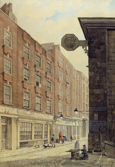 Lombard Street West, con St. Mary Woolnoth da George Shepherd